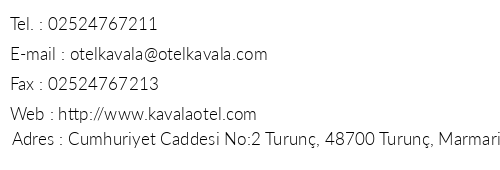 Otel Kavala telefon numaralar, faks, e-mail, posta adresi ve iletiim bilgileri